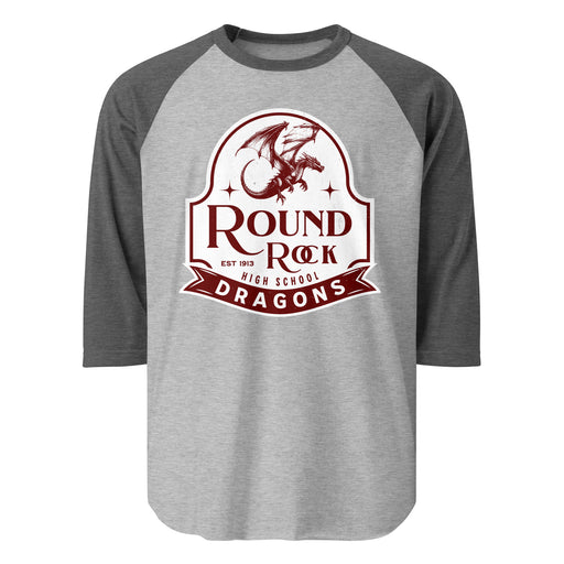 Round Rock High School Dragons Unisex 3/4 sleeve Raglan T-shirt 219