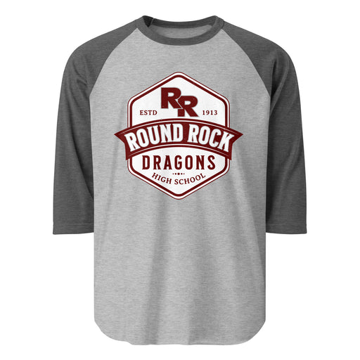 Round Rock High School Dragons Unisex 3/4 sleeve Raglan T-shirt 209