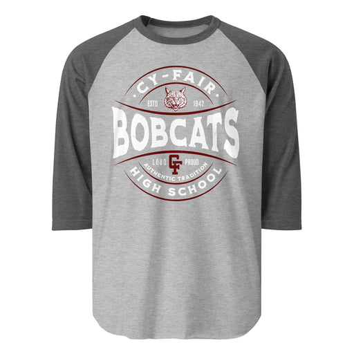 Cy-Fair High School Bobcats Unisex 3/4 sleeve Raglan T-shirt 218