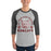 Man wearing Cy-Fair High School Bobcats Unisex 3/4 sleeve Raglan T-shirt 208