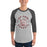 Man wearing Cy-Fair High School Bobcats Unisex 3/4 sleeve Raglan T-shirt 214