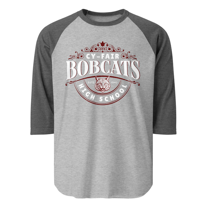 Cy-Fair High School Bobcats Unisex 3/4 sleeve Raglan T-shirt 211