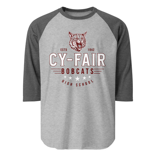 Cy-Fair High School Bobcats Unisex 3/4 sleeve Raglan T-shirt 217