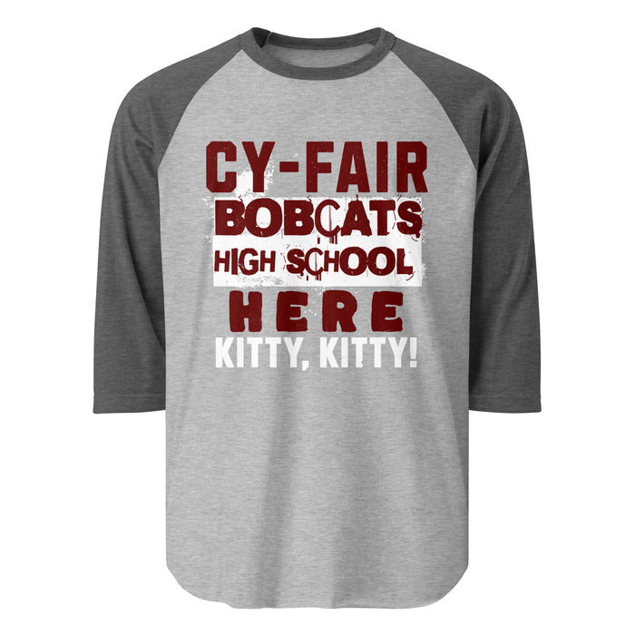 Cy-Fair High School Bobcats Unisex 3/4 sleeve Raglan T-shirt 231