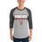 Man wearing Cy-Fair High School Bobcats Unisex 3/4 sleeve Raglan T-shirt 049