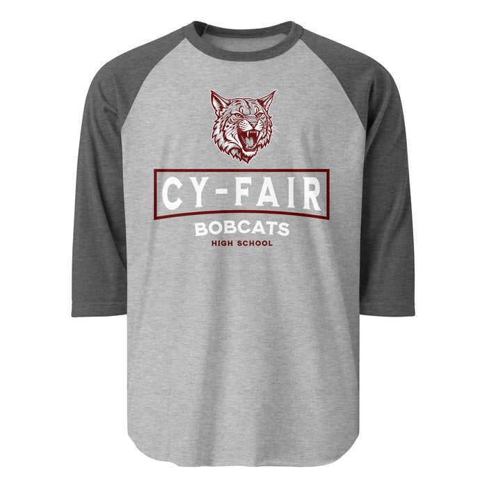 Cy-Fair High School Bobcats Unisex 3/4 sleeve Raglan T-shirt 202