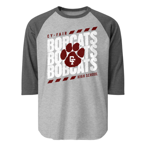 Cy-Fair High School Bobcats Unisex 3/4 sleeve Raglan T-shirt 223