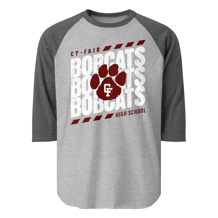 Cy-Fair High School Bobcats Unisex 3/4 sleeve Raglan T-shirt 223