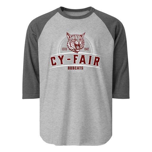 Cy-Fair High School Bobcats Unisex 3/4 sleeve Raglan T-shirt 221
