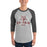 Man wearing Cy-Fair High School Bobcats Unisex 3/4 sleeve Raglan T-shirt 221
