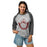 Woman wearing Cy-Fair High School Bobcats Unisex 3/4 sleeve Raglan T-shirt 229