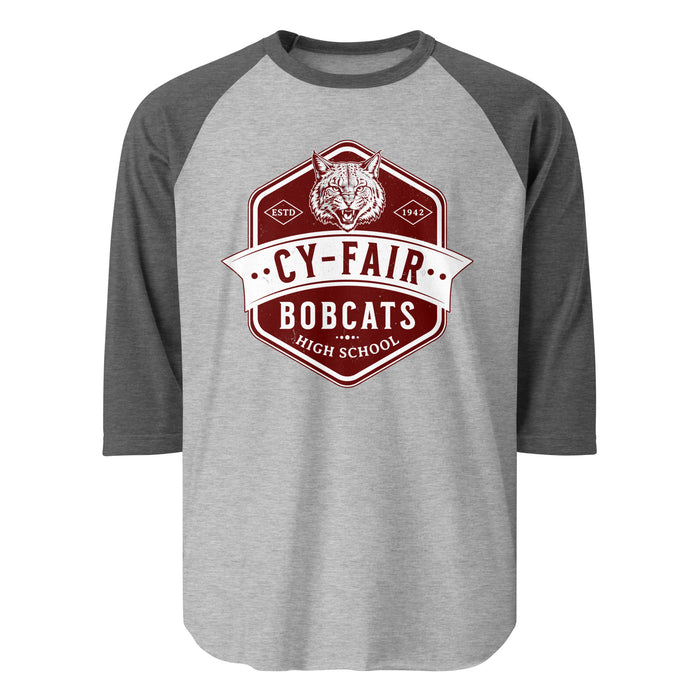 Cy-Fair High School Bobcats Unisex 3/4 sleeve Raglan T-shirt 209