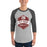Man wearing Cy-Fair High School Bobcats Unisex 3/4 sleeve Raglan T-shirt 209