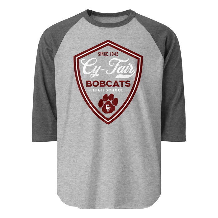 Cy-Fair High School Bobcats Unisex 3/4 sleeve Raglan T-shirt 225