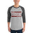 Man wearing Cy-Fair High School Bobcats Unisex 3/4 sleeve Raglan T-shirt 098