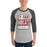 Man wearing Cy-Fair High School Bobcats Unisex 3/4 sleeve Raglan T-shirt 001