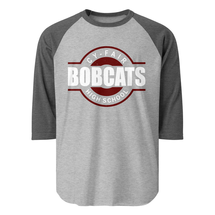 Cy-Fair High School Bobcats Unisex 3/4 sleeve Raglan T-shirt 011