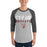 Man wearing Cy-Fair High School Bobcats Unisex 3/4 sleeve Raglan T-shirt 017