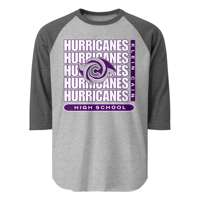 Klein Cain High School Hurricanes Unisex 3/4 Sleeve Raglan T-shirt 235