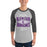 Man wearing Klein Cain High School Hurricanes Unisex 3/4 Sleeve Raglan T-shirt 210