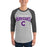 Man wearing Klein Cain High School Hurricanes Unisex 3/4 Sleeve Raglan T-shirt 234