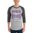 Man wearing Klein Cain High School Hurricanes Unisex 3/4 Sleeve Raglan T-shirt 237