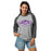 Woman wearing Klein Cain High School Hurricanes Unisex 3/4 Sleeve Raglan T-shirt 009