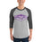 Man wearing Klein Cain High School Hurricanes Unisex 3/4 Sleeve Raglan T-shirt 009