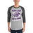 Man wearing Klein Cain High School Hurricanes Unisex 3/4 Sleeve Raglan T-shirt 205