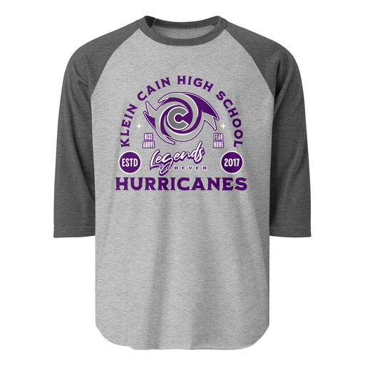 Klein Cain High School Hurricanes Unisex 3/4 Sleeve Raglan T-shirt 208