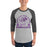 Man wearing Klein Cain High School Hurricanes Unisex 3/4 Sleeve Raglan T-shirt 208
