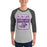 Man wearing Klein Cain High School Hurricanes Unisex 3/4 Sleeve Raglan T-shirt 001