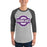 Man wearing Klein Cain High School Hurricanes Unisex 3/4 Sleeve Raglan T-shirt 011