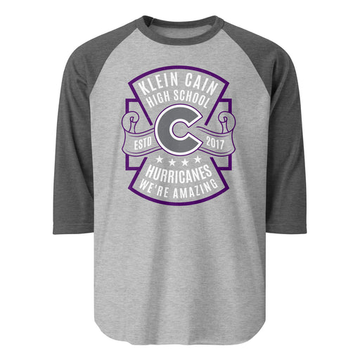Klein Cain High School Hurricanes Unisex 3/4 Sleeve Raglan T-shirt 207