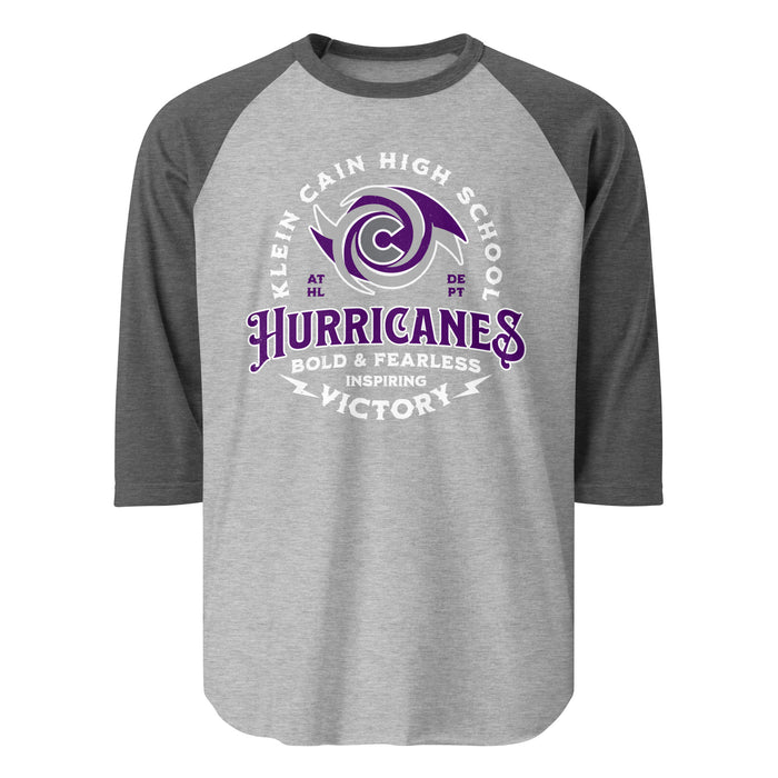 Klein Cain High School Hurricanes Unisex 3/4 Sleeve Raglan T-shirt 206