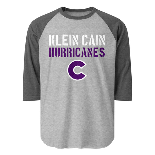 Klein Cain High School Hurricanes Unisex 3/4 Sleeve Raglan T-shirt 017