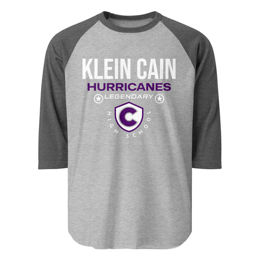 Klein Cain High School Hurricanes Unisex 3/4 Sleeve Raglan T-shirt 003