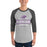 Man wearing Klein Cain High School Hurricanes Unisex 3/4 Sleeve Raglan T-shirt 202