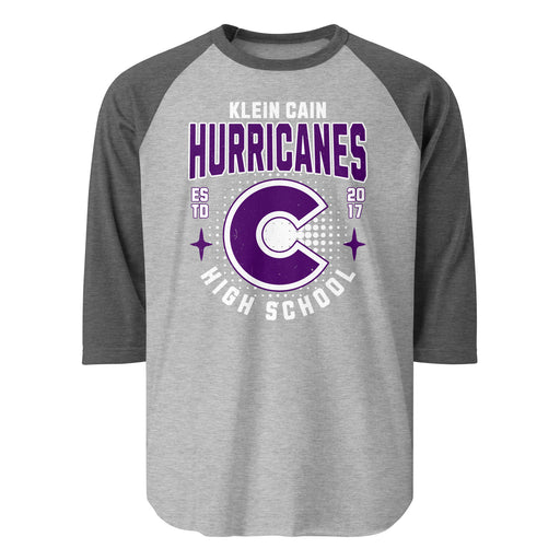 Klein Cain High School Hurricanes Unisex 3/4 Sleeve Raglan T-shirt 204
