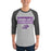 Man wearing Klein Cain High School Hurricanes Unisex 3/4 Sleeve Raglan T-shirt 049