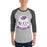 Man wearing Klein Cain High School Hurricanes Unisex 3/4 Sleeve Raglan T-shirt 219