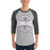 Man wearing Klein Cain High School Hurricanes Unisex 3/4 Sleeve Raglan T-shirt 218