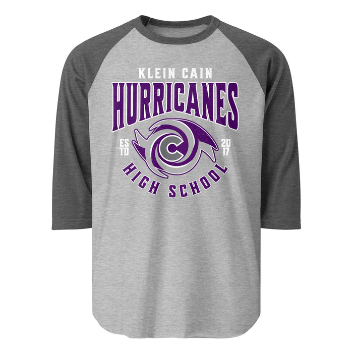 Klein Cain High School Hurricanes Unisex 3/4 Sleeve Raglan T-shirt 213
