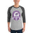 Man wearing Klein Cain High School Hurricanes Unisex 3/4 Sleeve Raglan T-shirt 212