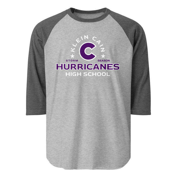 Klein Cain High School Hurricanes Unisex 3/4 Sleeve Raglan T-shirt 222