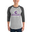 Man wearing Klein Cain High School Hurricanes Unisex 3/4 Sleeve Raglan T-shirt 222