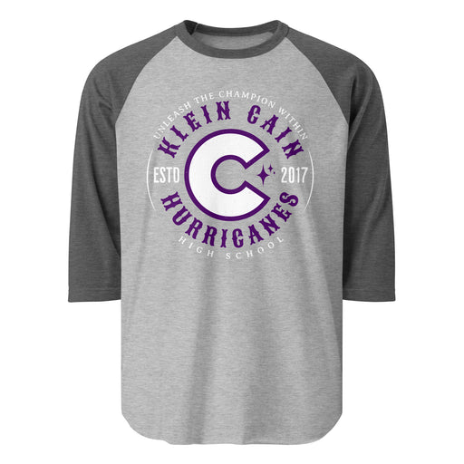 Klein Cain High School Hurricanes Unisex 3/4 Sleeve Raglan T-shirt 214