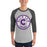 Man wearing Klein Cain High School Hurricanes Unisex 3/4 Sleeve Raglan T-shirt 220