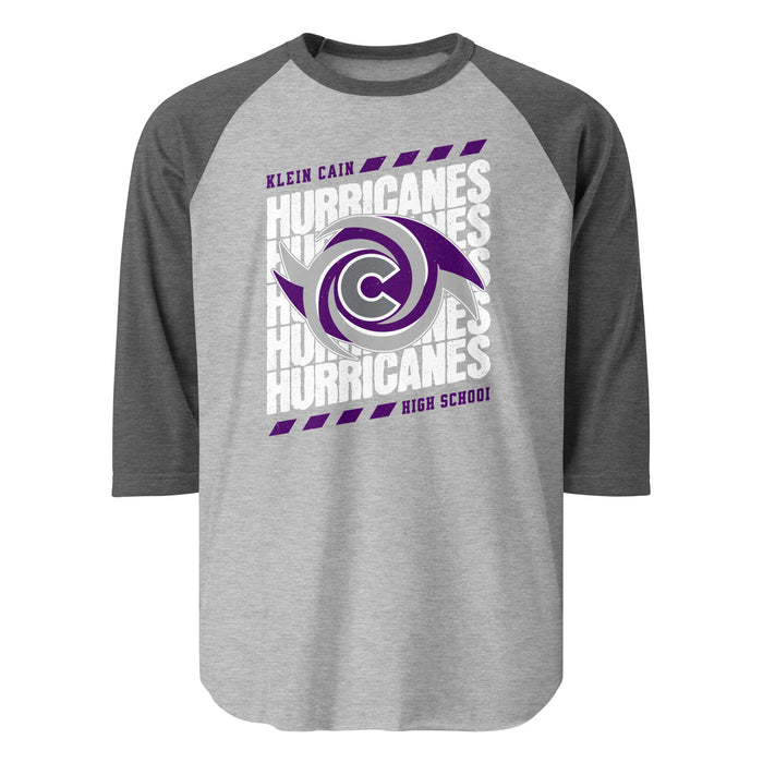 Klein Cain High School Hurricanes Unisex 3/4 Sleeve Raglan T-shirt 223