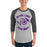 Man wearing Klein Cain High School Hurricanes Unisex 3/4 Sleeve Raglan T-shirt 228